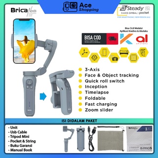 NEW Brica B-Steady 2 Pocket 2022 Gimbal Stabilizer For All Smartphone ORIGINAL