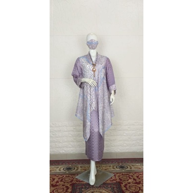 set batik lilac kombinasi terbaru