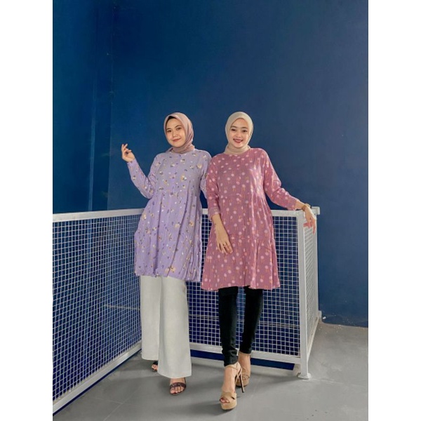 TUNIK REMPEL Rayon Premium / Fashion Wanita