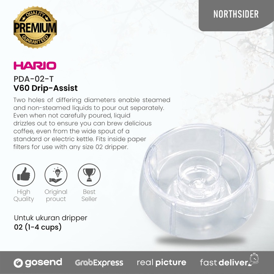 HARIO V60 DRIP-ASSIST PDA-02-T PLASTIC TRANSPARENT