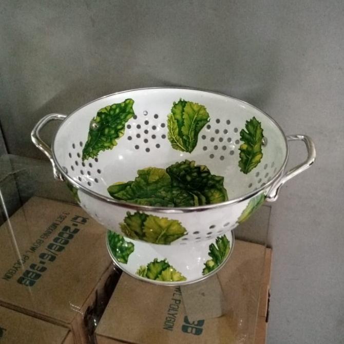 }}}}}}] Sangku ceting wadah nasi enamel motif 22 cm