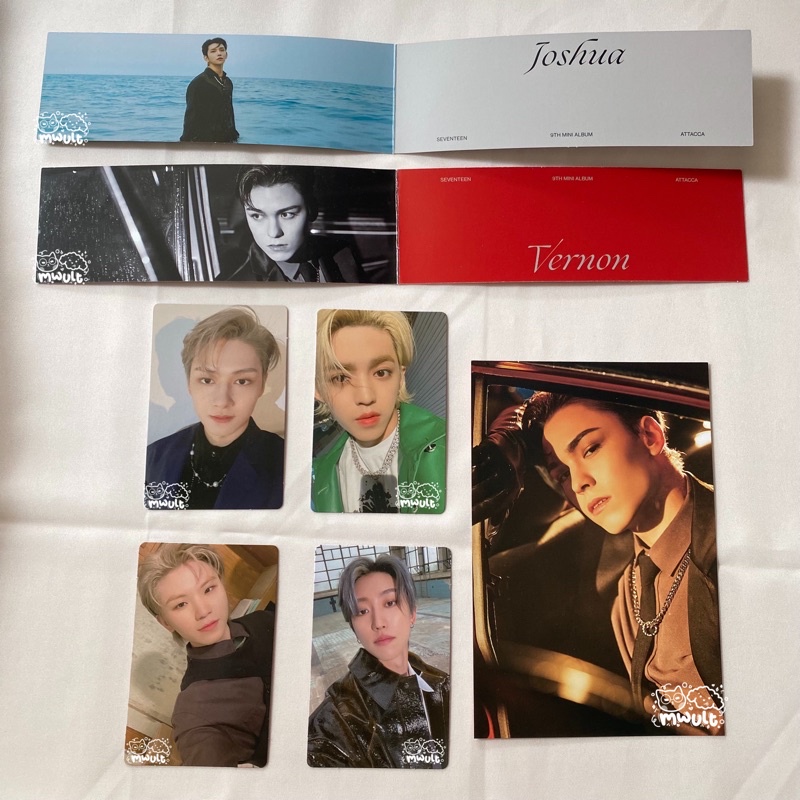 photocard attacca op.2 op.3 Jun Scoups Woozi The8, postcard Vernon, folding card Joshua Vernon
