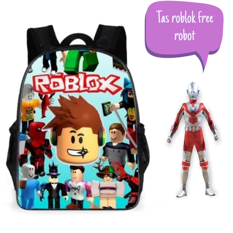 tas anak laki laki karakter roblok/tas sekolah anak tk dan paud gratis robot