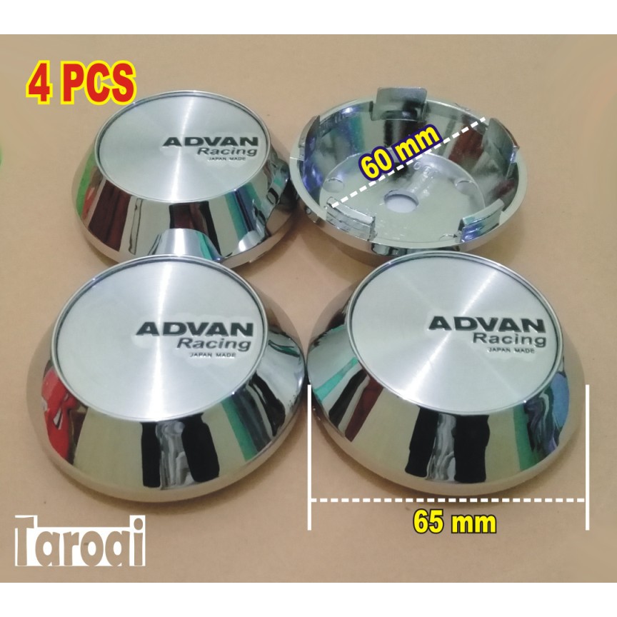 Tutup Dop center velg advan 65 mm kualitas tinggi 4 pcs