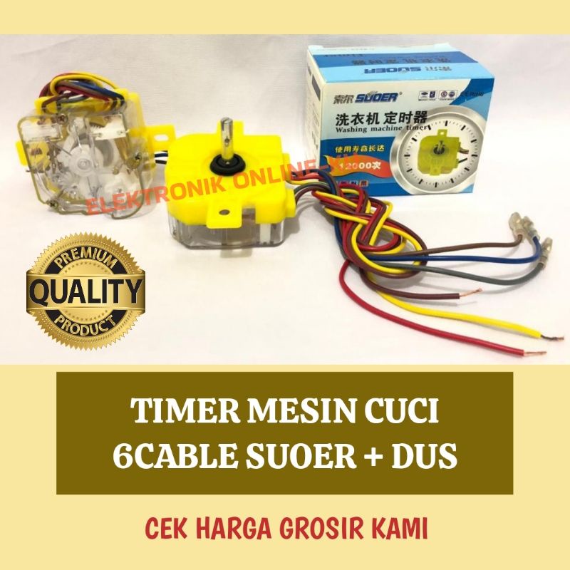 TIMER MESIN CUCI 6 CABLE SUOER + DUS