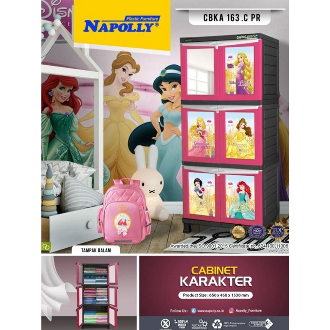 ~~~] Napolly Lemari Plastik Full Rak Kaca