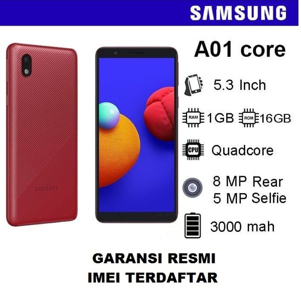 Samsung Galaxy A01 Core 1/16 GB Garansi Resmi SEIN