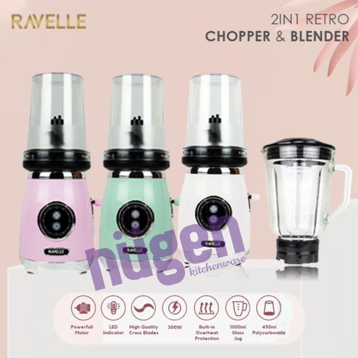 Blender Ravelle Vintage Chopper & Blender - Garansi Resmi