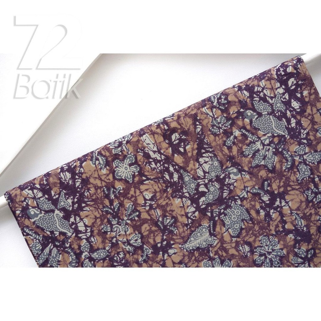 BAHAN BATIK PREMIUM Katun Motif Puspa Dara Remuk Warna Coklat Choklat Cream Krem 723545 Cap 72 Jarik Jarit Samping Kebat Panjang Batik Katun Modern Premium Bahan Seragam Batik Pernikahan Kantor Keluarga Murah Kamen Jadi Batik Bali Lembaran