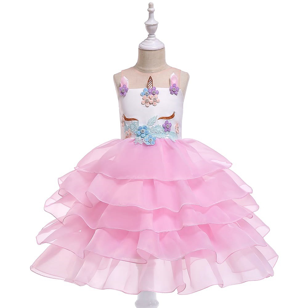 [Brandedbaby] 3T-9T DRESS UNICORN ANAK PEREMPUAN / TUTU DRESS UNICORN / DRESS ULANG TAHUN UNICORN