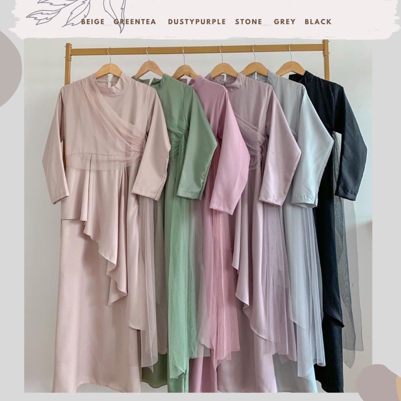 Gamilla Tille Dress Ld 104/Dress Tille Pesta/Dress Sage/Dress Tille Kondangan/Dress Murah