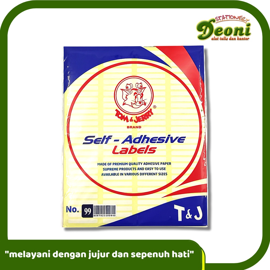 

TJ Label Self Adhesive no. 99 5x34mm 10 Lembar / Pack