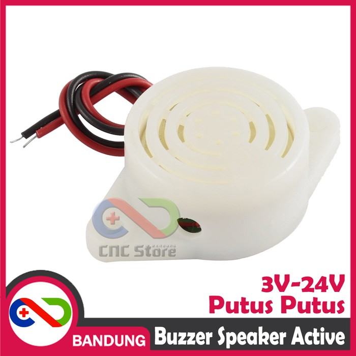 SFM-27 BUZZER SPEAKER ACTIVE PIEZO INTERMITTENT PUTUS 3V-24V