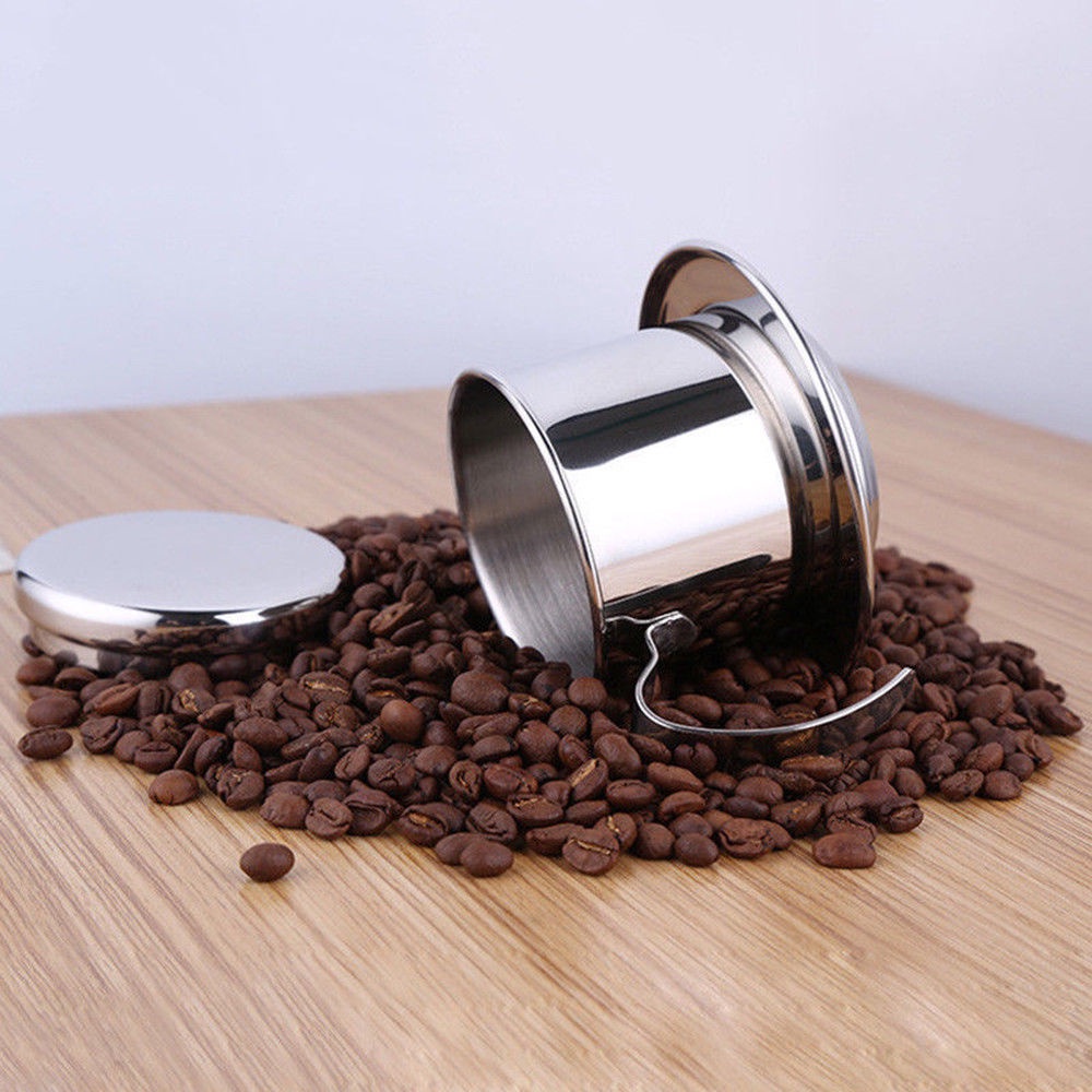 One Two Cups Filter Saring Kopi Vietnamese Drip Pot Stainless 100ml 7 Quai 5x6cm ABU