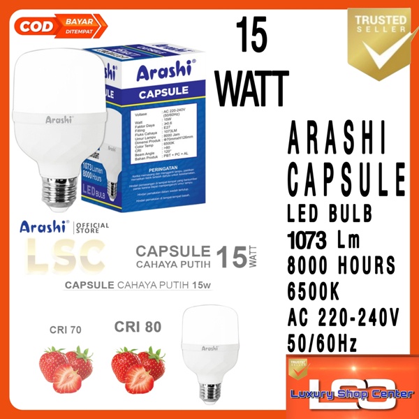 LAMPU BOHLAM ARASHI CAPSULE 30WATT - 20W -15W - 10W -5W