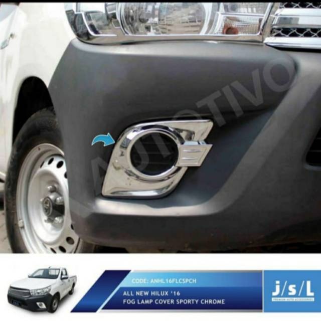 Cover foglamp all new Hilux model sporty chrome jsl