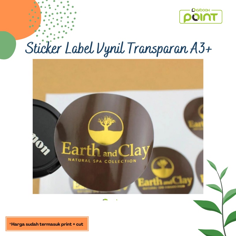 

PRINT & CETAK STIKER LABEL VYNIL TRANSPARAN A3+ - POTONG POLA