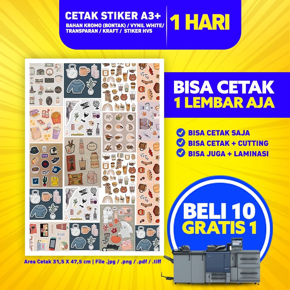 

Cetak Stiker Label A3+ (SATUAN) Cetak 10 GRATIS 1