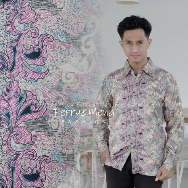 Kemeja batik pria modern / kemeja pesta / kantor / formal / kondangan / lamaran