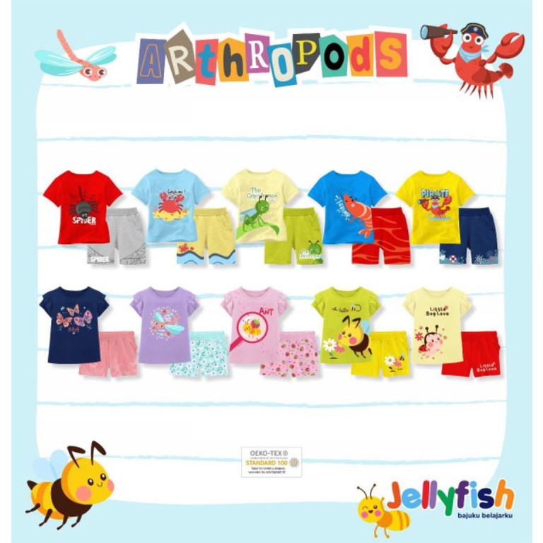 Baju anak - Setelan Anak Cewek/Cowok seri ARTHROPODA by JELLYFISH