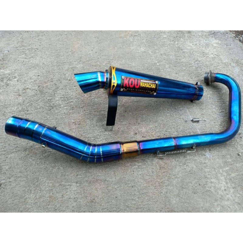 knalpot kou full biru