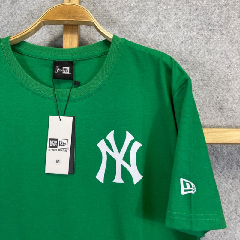 KAOS T-SHIRT NY YANKEES LOGO SMALL GREEN AUTHENTIC PREMIUM