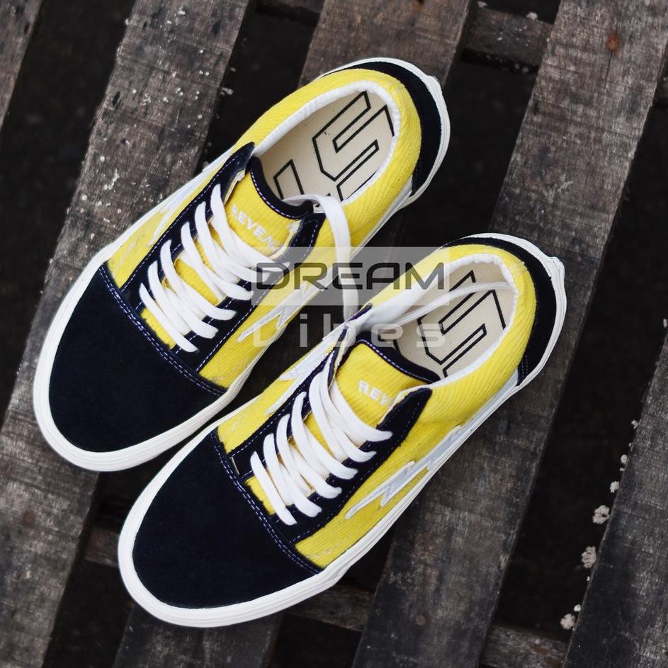 IY0 SEPATU REVENGE X STORM BLACK WHITE OLDSKOOL 100% ORIGINAL PREMIUM BNIB PU MER