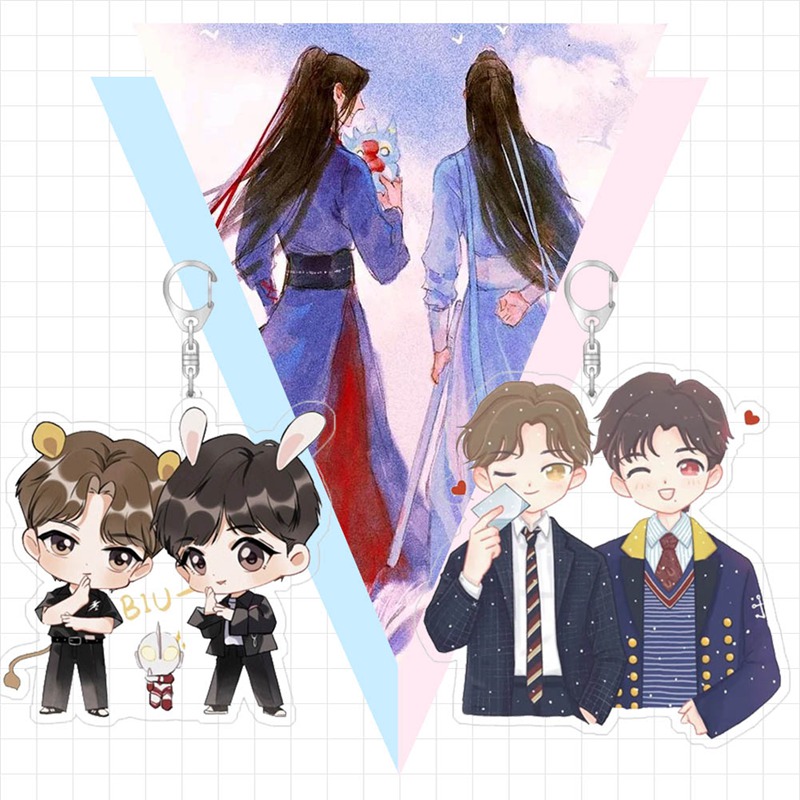 CHEN QING LING Wei WuXian Lan WangJi Xiao Zhan Wang Yibo Transparent Acrylic Keychain THE UNTAMED Key Ring Key Chain Pendants|Key Chains