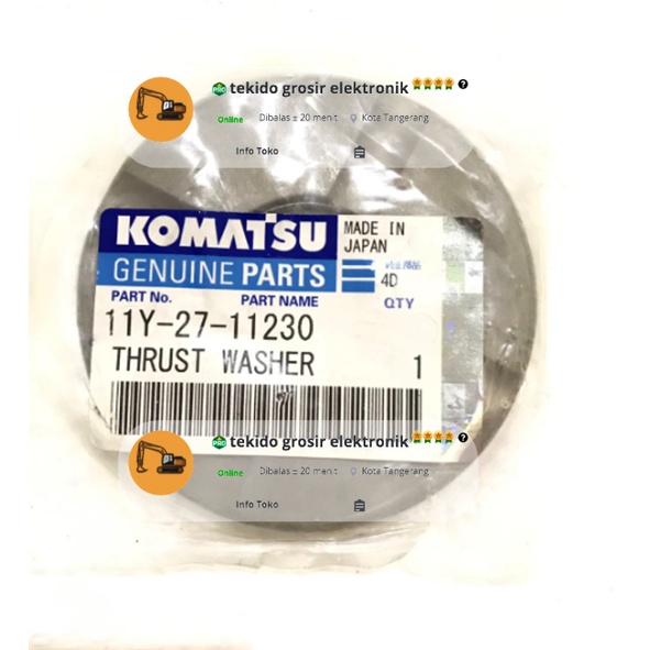 THRUST WASHER 11Y-27-11230 GENUINE KOMATSU