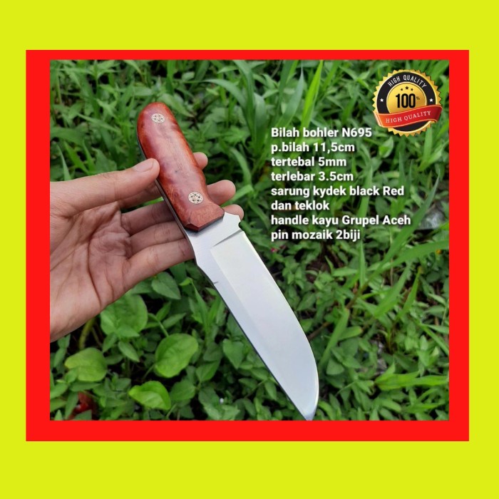 Pisau Seset Kulit - Pisau Seset Bilah Bohler N695 Super Tajam Kwalitas Premium Siap Pakai -