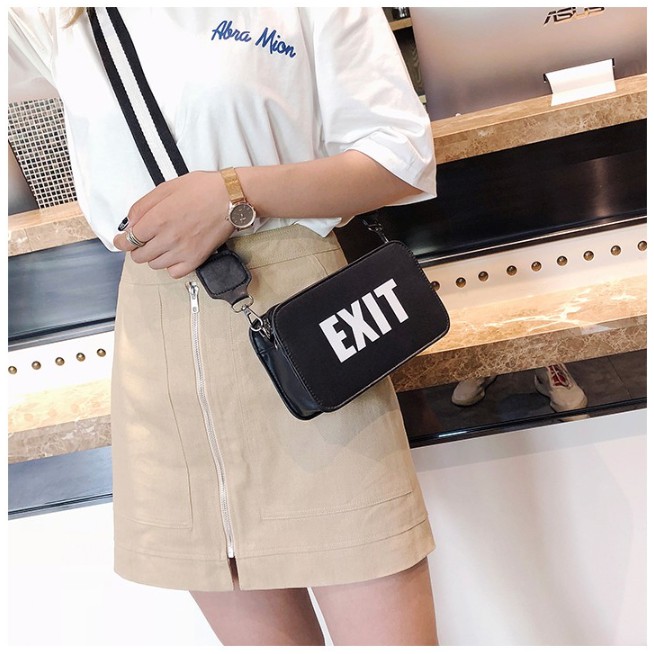 LJY28 Tas Selempang Wanita Korea Mini EXIT Shoulder Bag Murah Impor Brand New TKM
