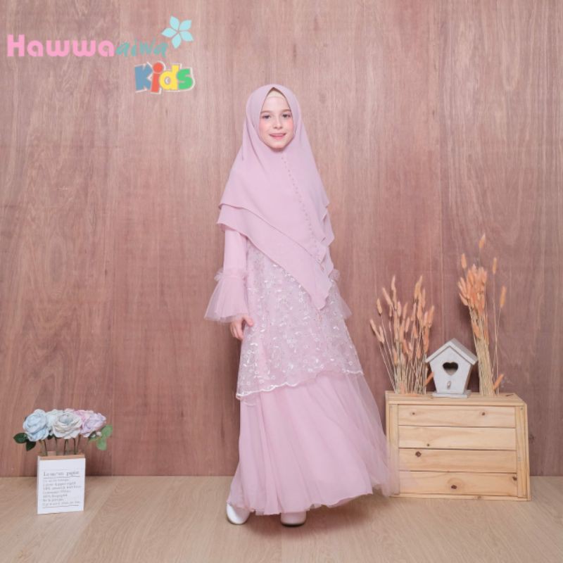 Gamis Syari Anak Princess syari by Hawwaaiwa Kids size 6