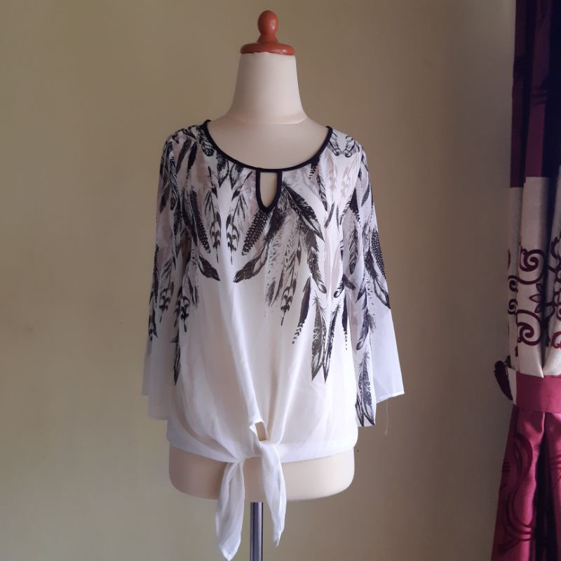 BLOUSE ATASAN SIFON PUTIH ET CETERA