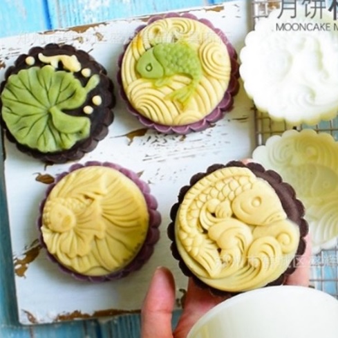 Cetakan Kue Bulan Moon Cake MoonCake Press Mold 125gr Cetakan Nastar