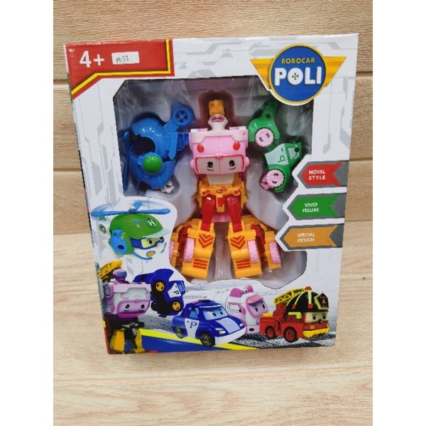 Mainan Robot Poli 4 IN 1 Mainan Robocar Poli Combination M37