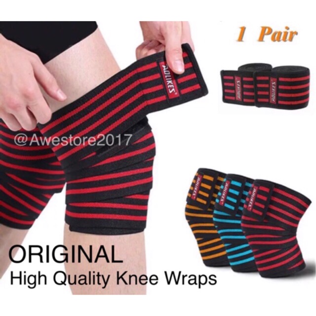 AOLIKES Knee Wrap Wraps Strap Straps Power Lifting Fitness Gym Wrist