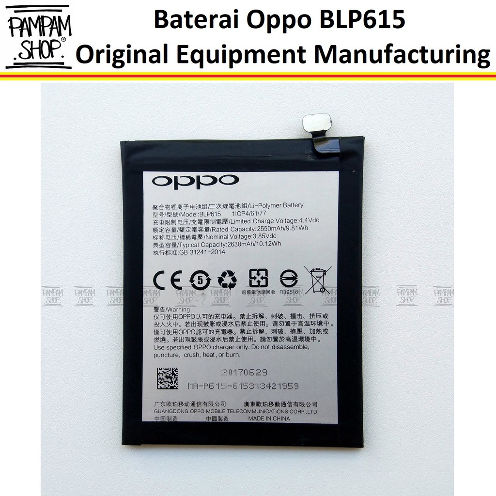 Baterai Oppo Neo 9 A37 A37F BLP615 Original OEM Batre Batrai Battery BLP 615 HP A 37 Handphone