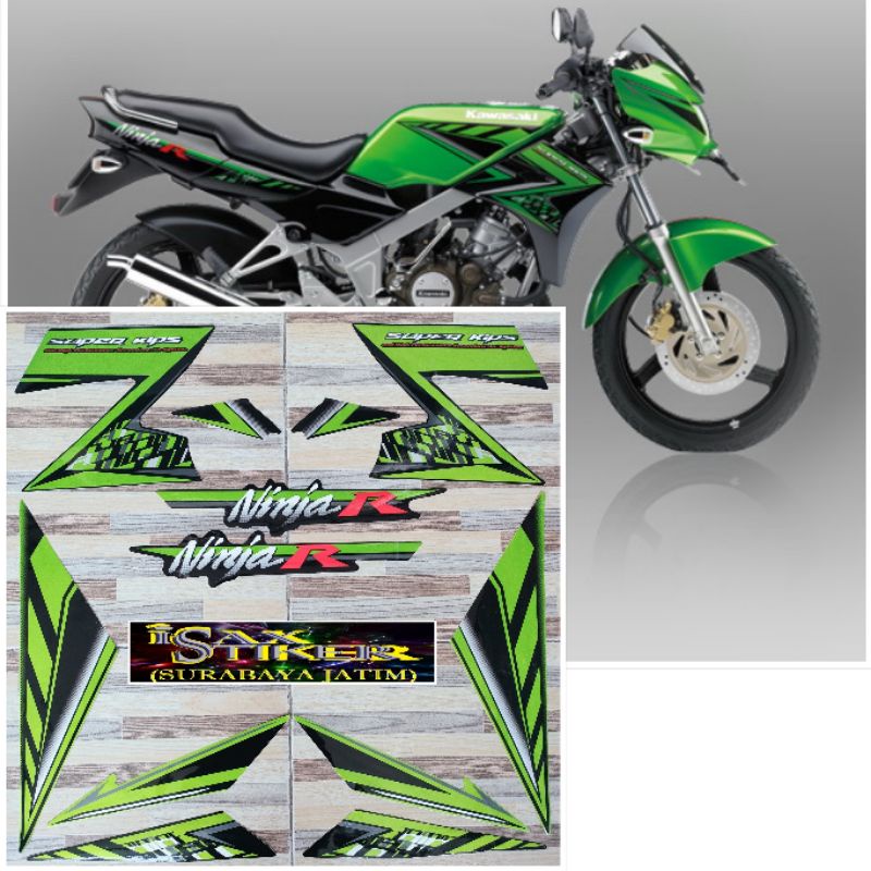 Jual striping original Kawasaki ninja R hijau hit tahun 2014 | Shopee  Indonesia