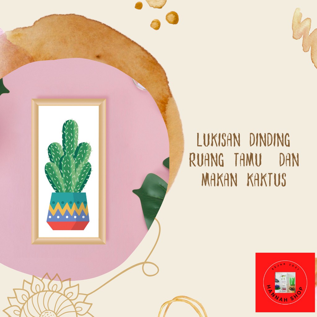 lukisan Dinding ruang tamu  dan makan kaktus