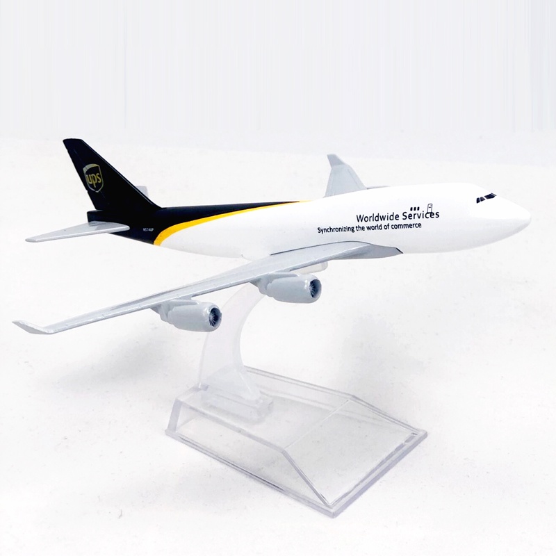 Ups B747 Boeing 747model Pesawat Metal Die-cast Pengiriman Parcel Pesawat Kargo Model 16CM