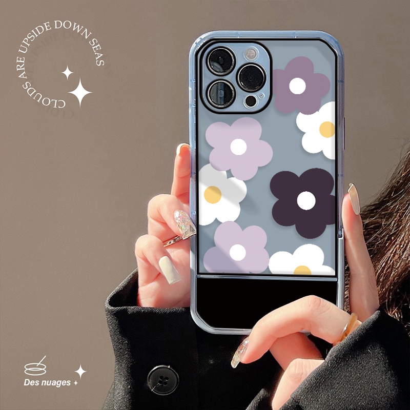 Soft Case TPU Transparan Shockproof Motif Bunga Untuk iPhone 13 12 11 Pro X XR XS Max SE 2020 6 6S 7 8 Plus