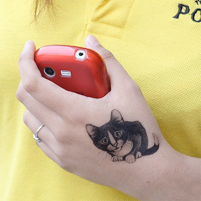 

POTATOO POPPY THE CAT Temporary Tatto Sticker