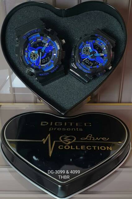Jam Digitec couple 3099/4099 valentine edition original