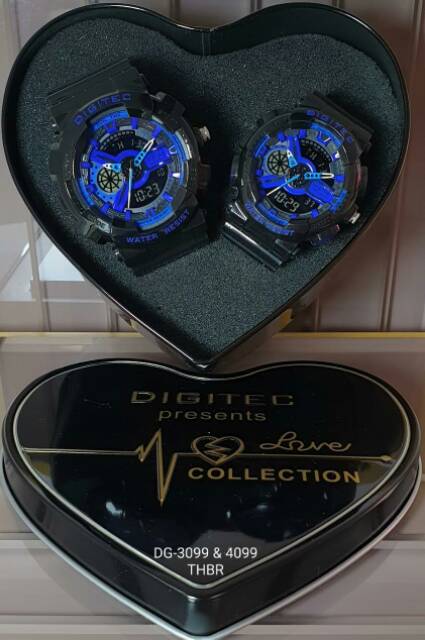 Jam Digitec couple 3099/4099 valentine edition original