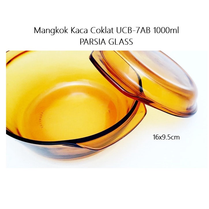 Mangkok Kaca/Mangkok Sayur/Mangkok Coklat UCB-7AB 1000ml PARSIA GLASS