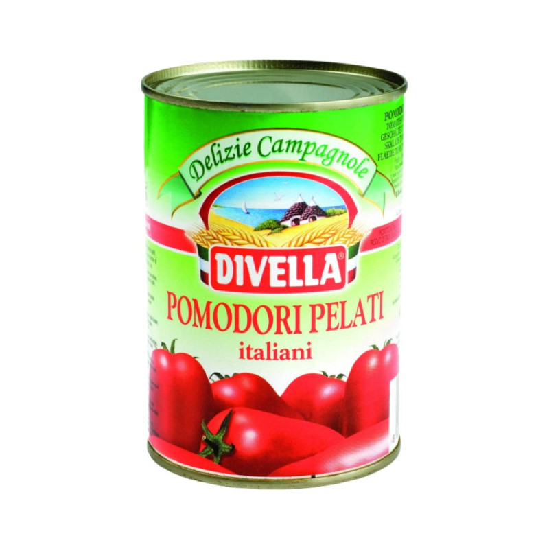 

Divella Pomodorini Pelati Whole Tomato / saus pasta spagetti