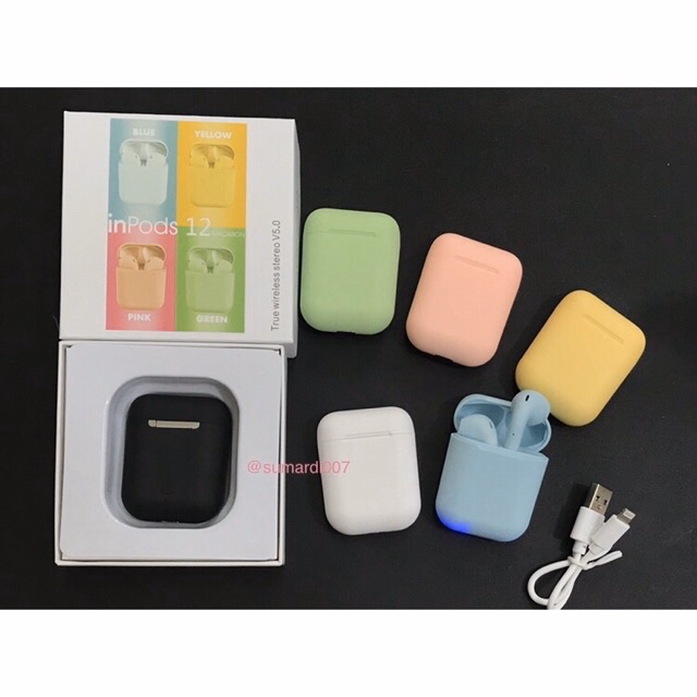 Headset bluetooth inpod i12 macaron