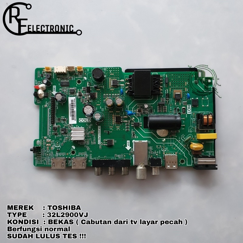 MB MOBO MAINBOARD MESIN TV LED TOSHIBA 32L2900VJ 32L2900 VJ