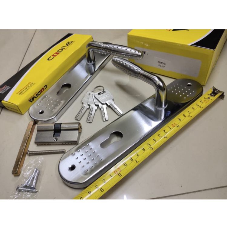 KUNCI PINTU BESAR+BODY SILVER TERDAPAT 3 TYPE/Kunci Pintu Handle Handel/PEGANGAN GAGANG PINTU BESAR