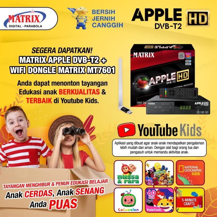 Receiver TV Digital DVBT2 Matrix Apple Merah HD